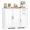 MDF Sideboard Cabinet With 2 Doors Drawers Bottom Shelf Contemporary Style